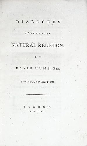 David Hume, Dialogues Concerning Natural Religion, 2nd edn (1779)