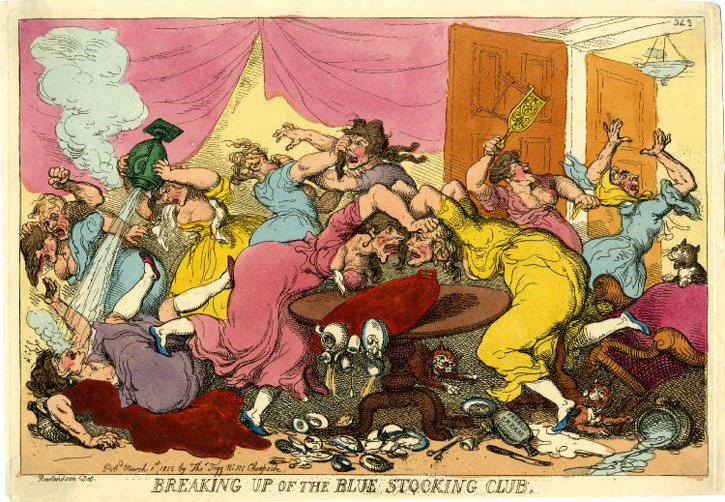 Thomas Rowlandson, Breaking up of the Bluestocking Club (1815)