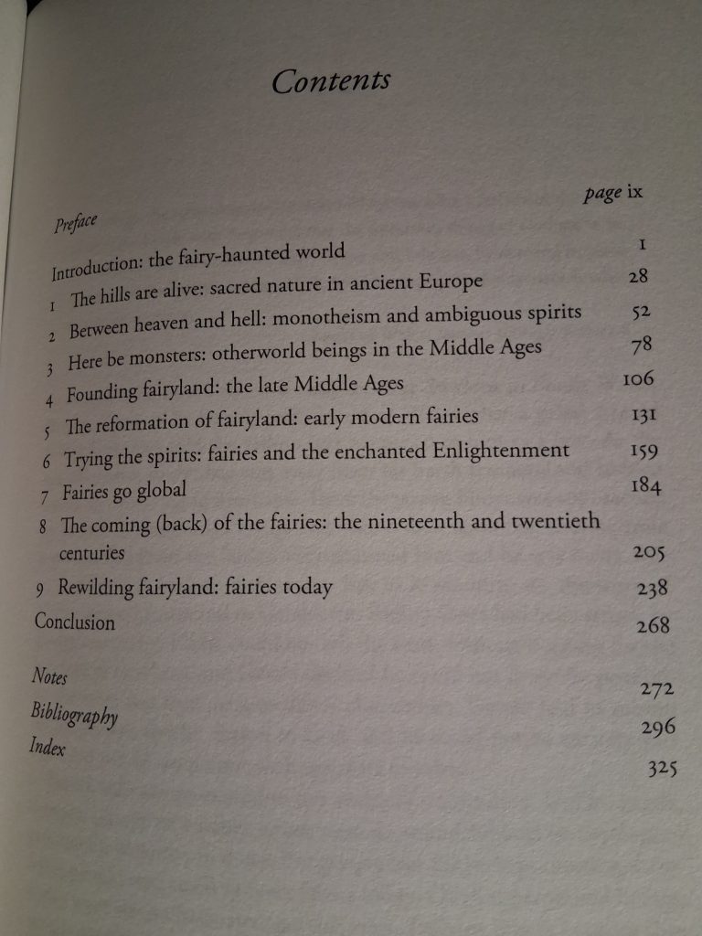Francis Young, Fairies: A History (Table of Contents)