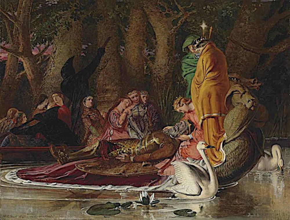 William Bell Scott, King Arthur Carried to the Land of Enchantment (1847)